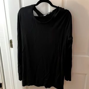 Athleta Black Sweatshirt with open back design; M
